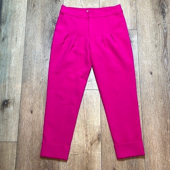 Femme d’armes Pink Tapered Cuffed Trousers Size 2 - Picture 1 of 8